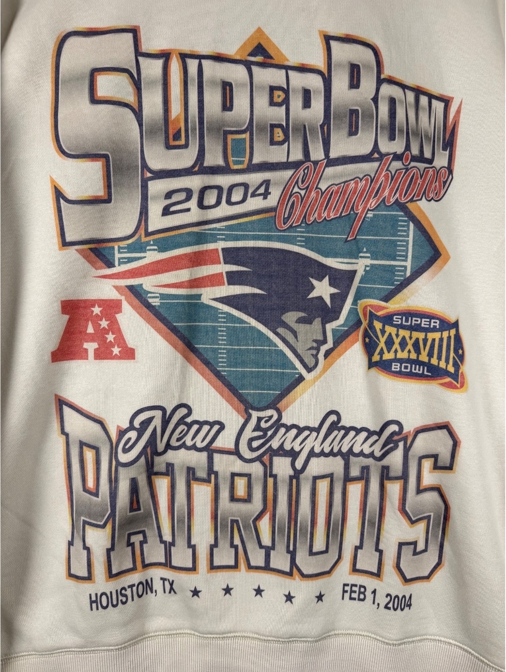NFL Team Apparel New England Patriots Super Bowl XXXVIII Sweatshirt